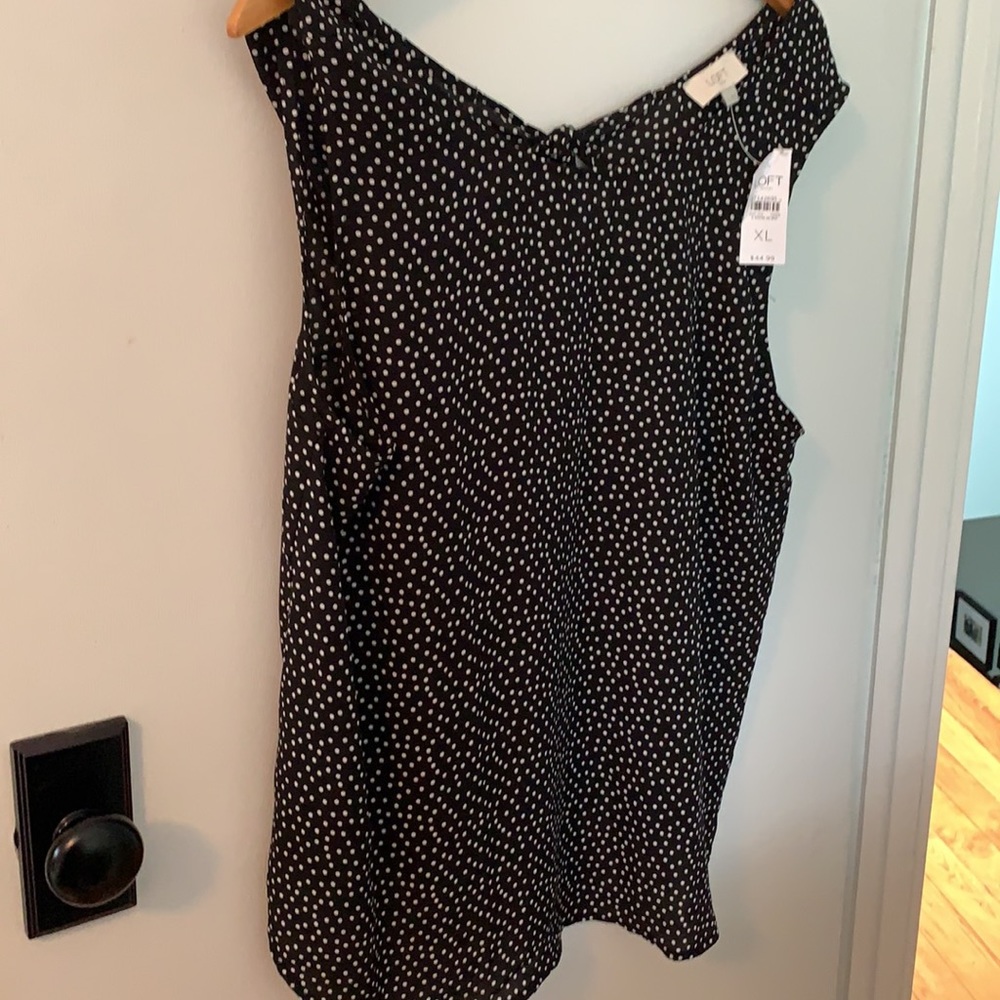 Loft Outlet black polka dot blouse - Picture 3 of 4